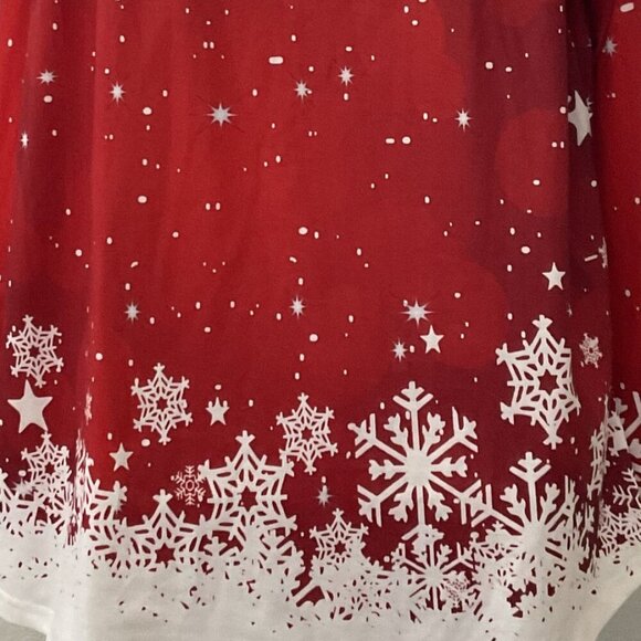 SNOWFLAKE HOLIDAY CHRISTMAS WOMEN'S TUNIC TOP XL LOOSE FIT - Picture 5 of 7